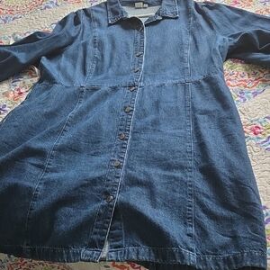 Dark Navy Blue Denim Dress